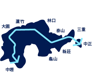 機場線區域地圖