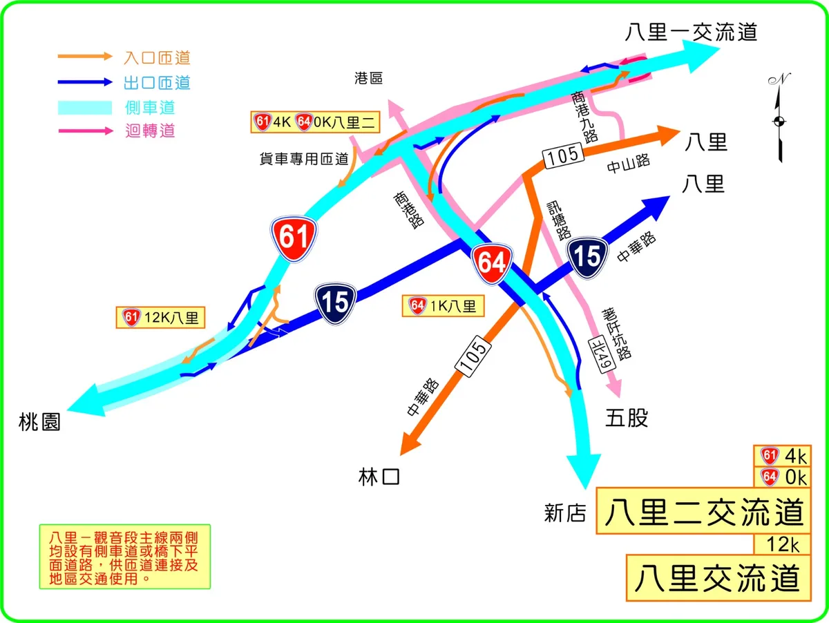 淡江大橋通車路線示意圖