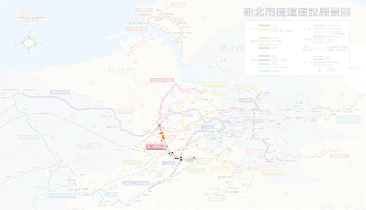新北市為完善大台北都會區捷運路網，使三環六線更佳便利，也進一步更新新北市捷運路網規劃