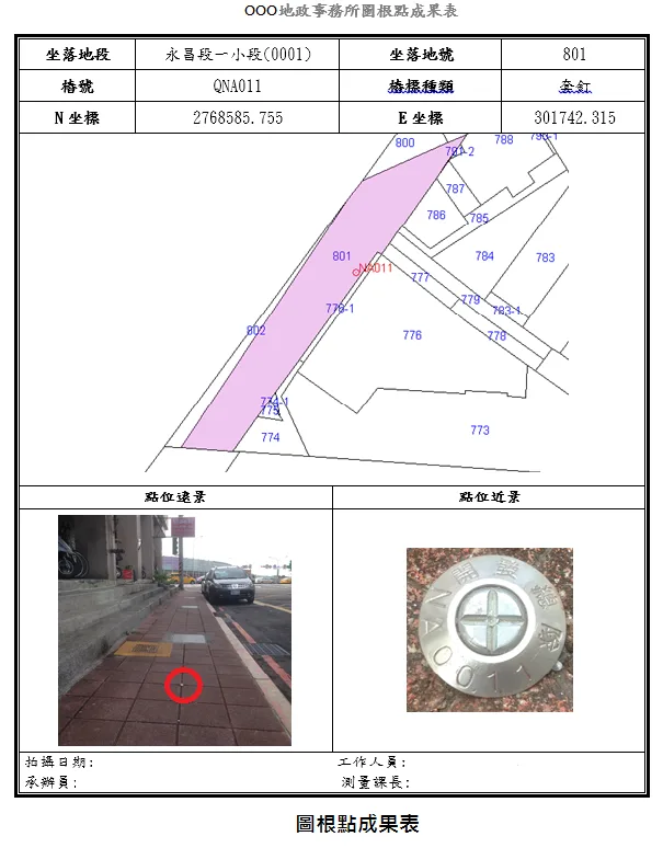 圖根點成果表