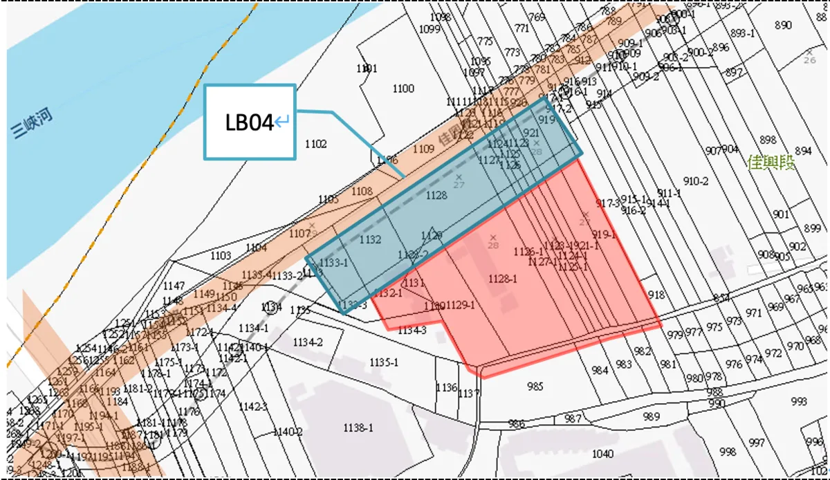1：LB04站周邊地籍圖