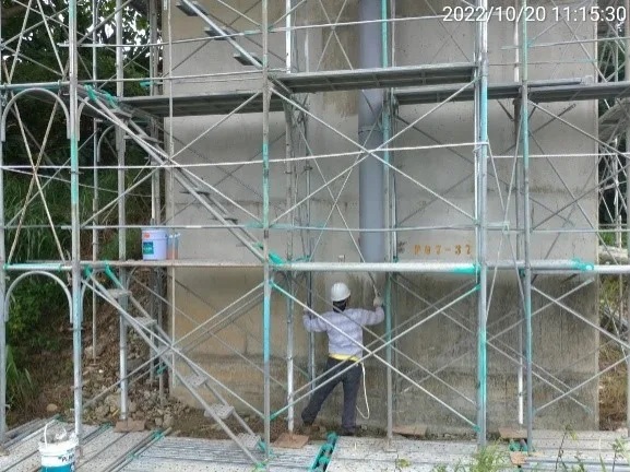 馬賽克磚施作第一步