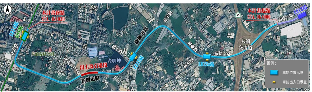 捷運三鶯線延伸桃園八德段路線圖