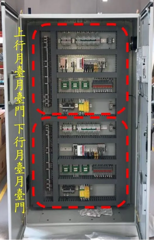 兩組可程式控制器分別用於上下行月臺門整體監視（三鶯線捷運系統計畫統包工程 號誌系統-月臺門子系統簡介-2022/3/3）