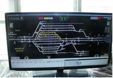 電子聯鎖系統（黃色線表行車路線設定中）