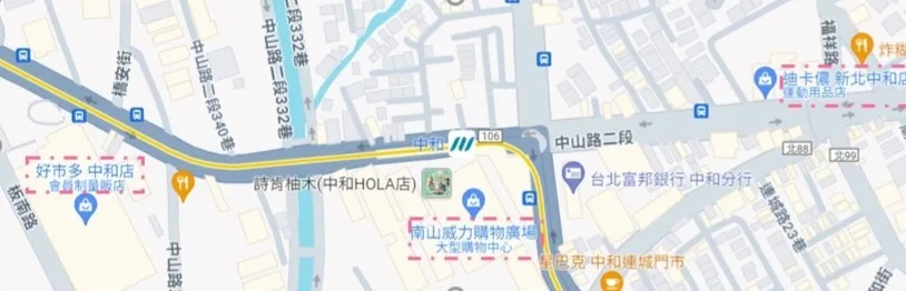 中和站周圍地圖