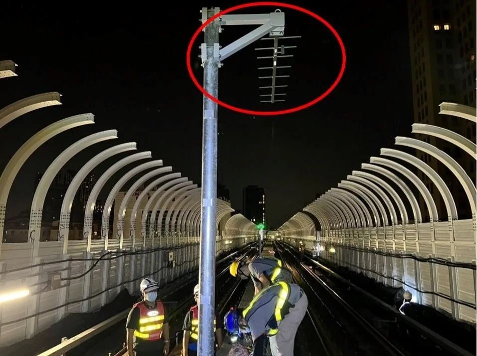 捷運新北環狀線Y15站無線電天線安裝
