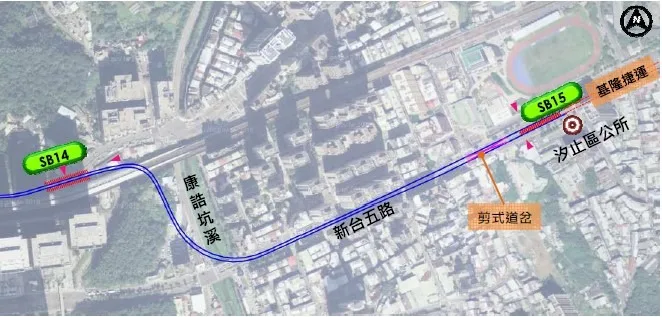 SB15站距離SB14站距離0.96公里，站距安排可有效服務兩站之間民眾