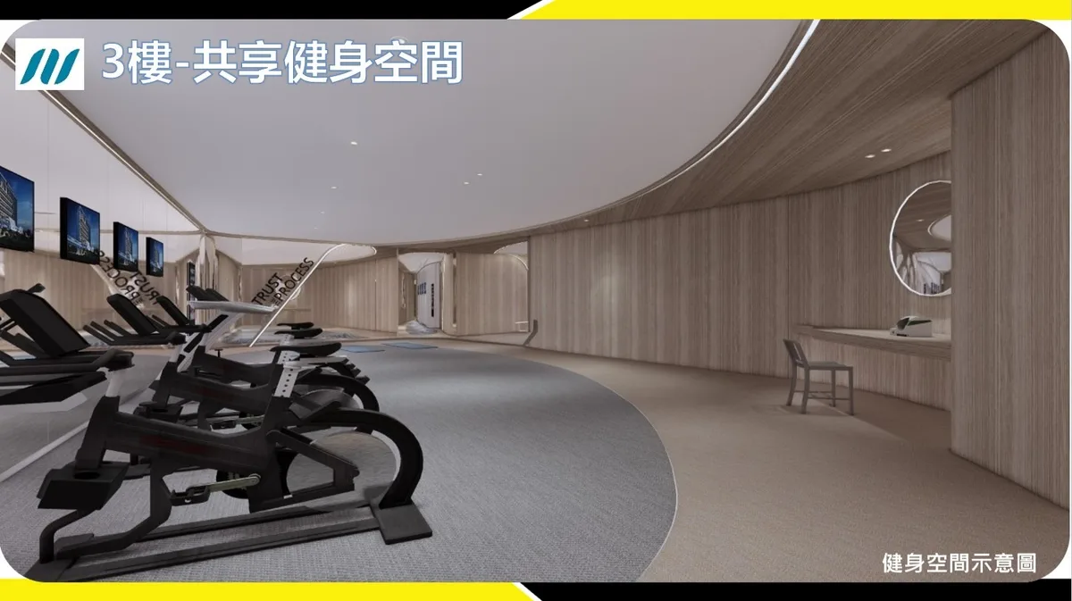 「新北環狀線秀朗橋站捷運開發案」3樓健身空間示意圖（內文