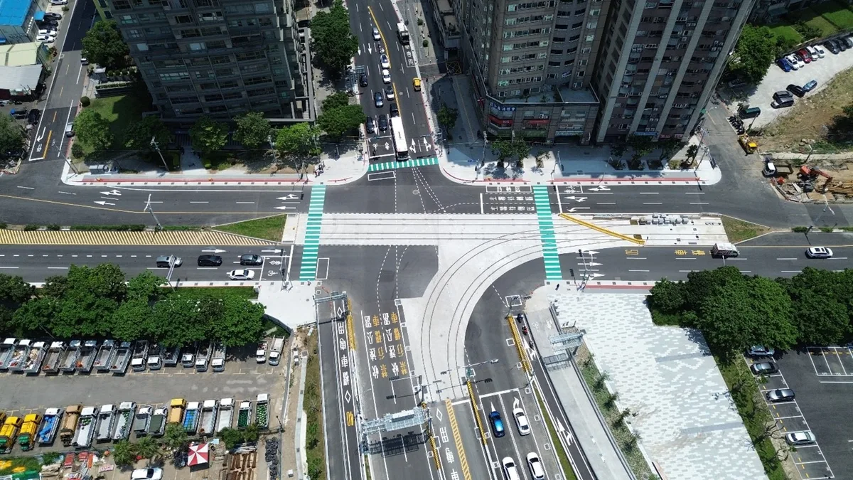 中山路二段與沙崙路口空拍照