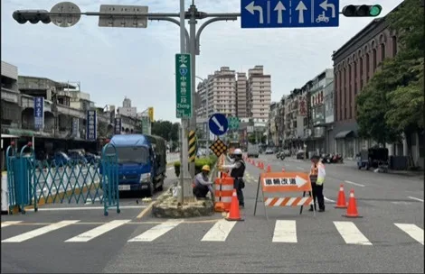 現地交通維持佈設照片