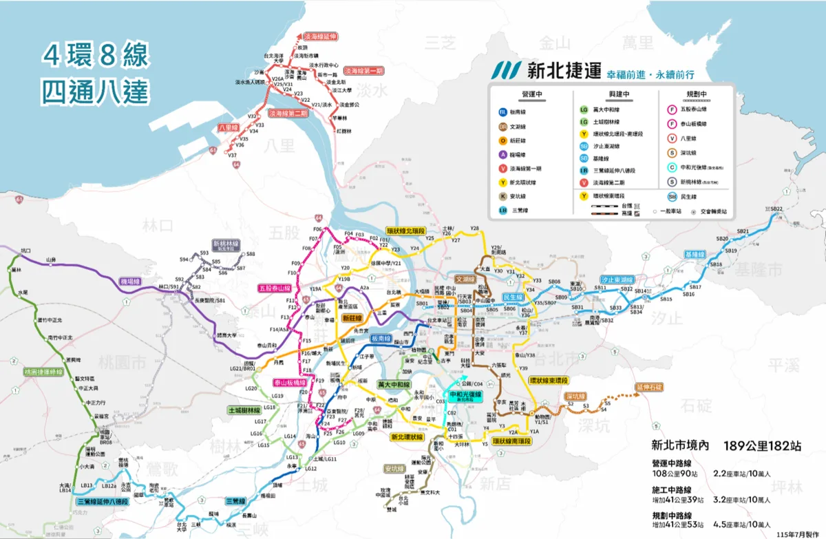 新北市捷運建設願景圖