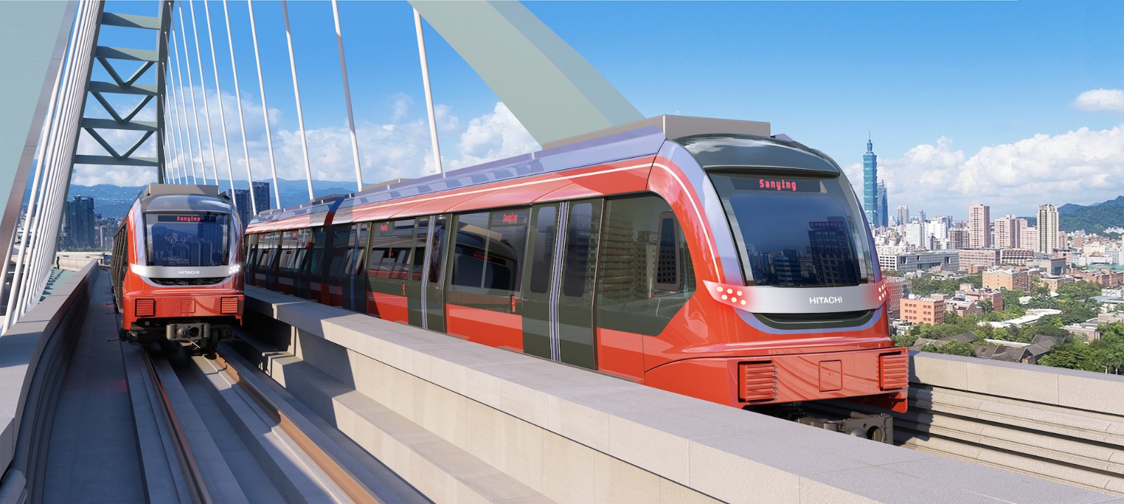 捷運三鶯線列車外觀示意圖）