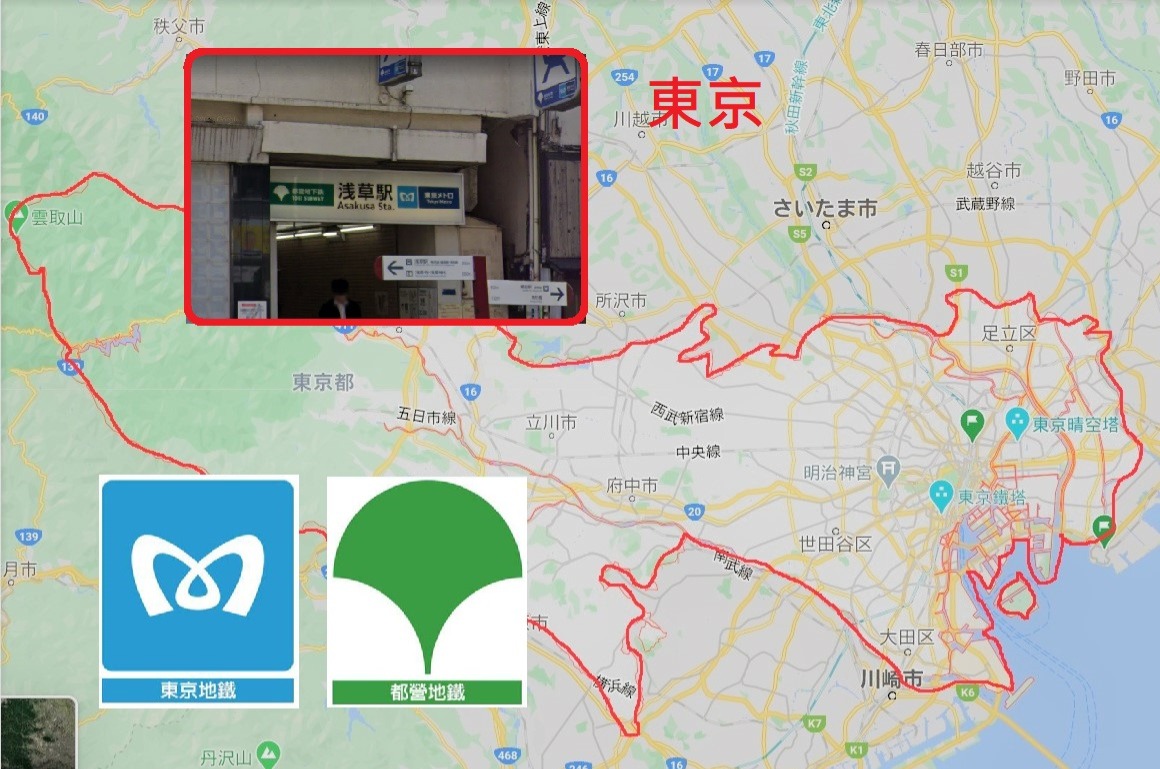 ▲東京地鐵圖及標誌
