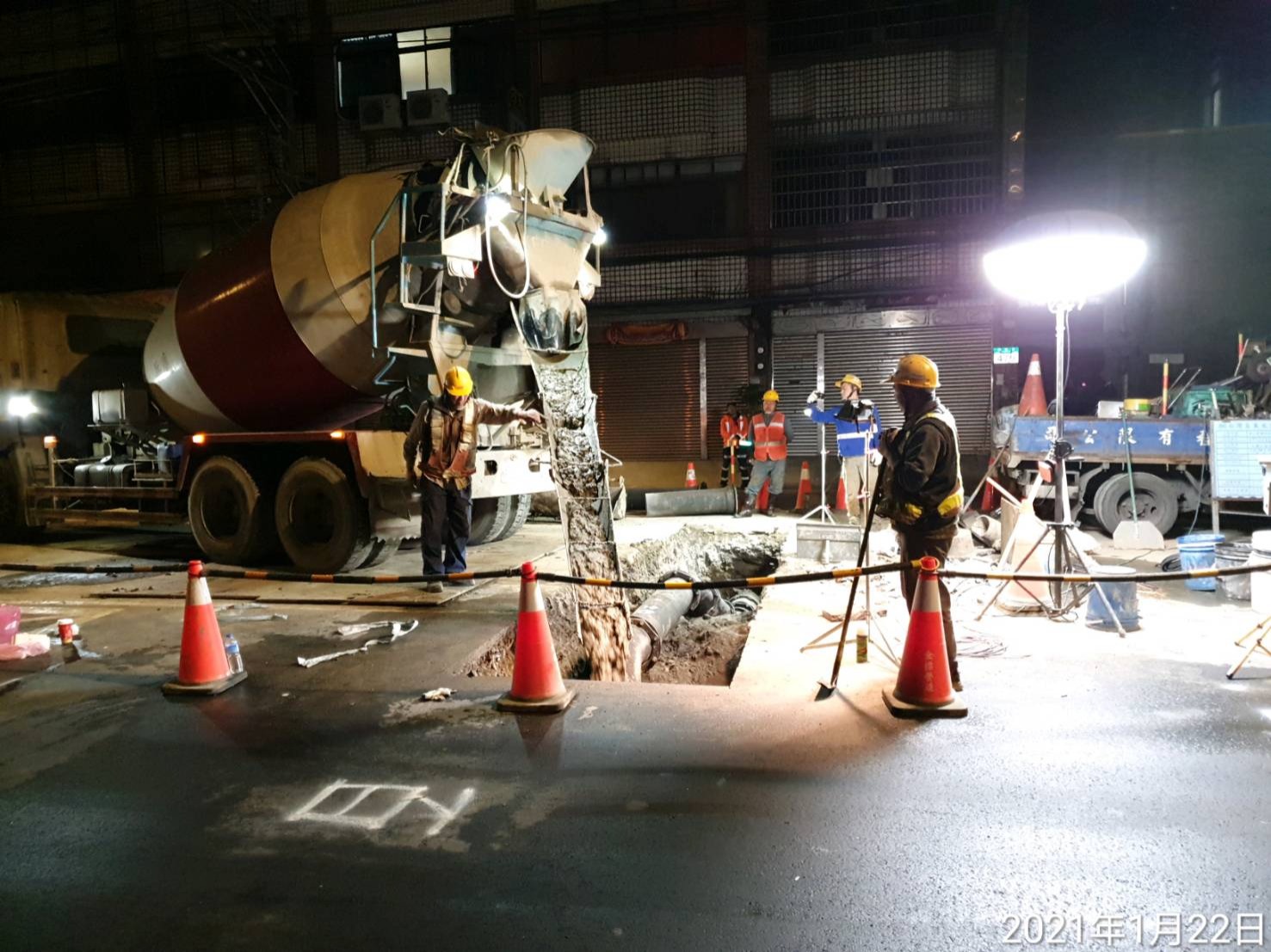 自來水300mm管線遷移作業