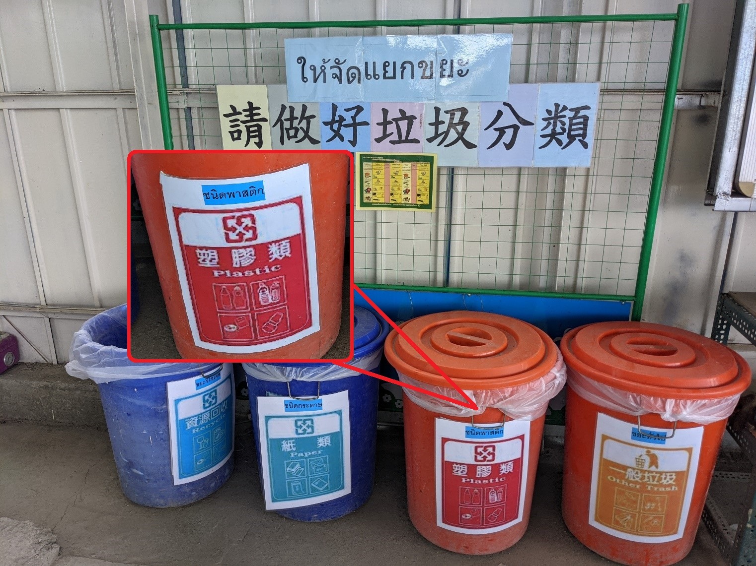垃圾分類及垃圾桶上也要做好標示