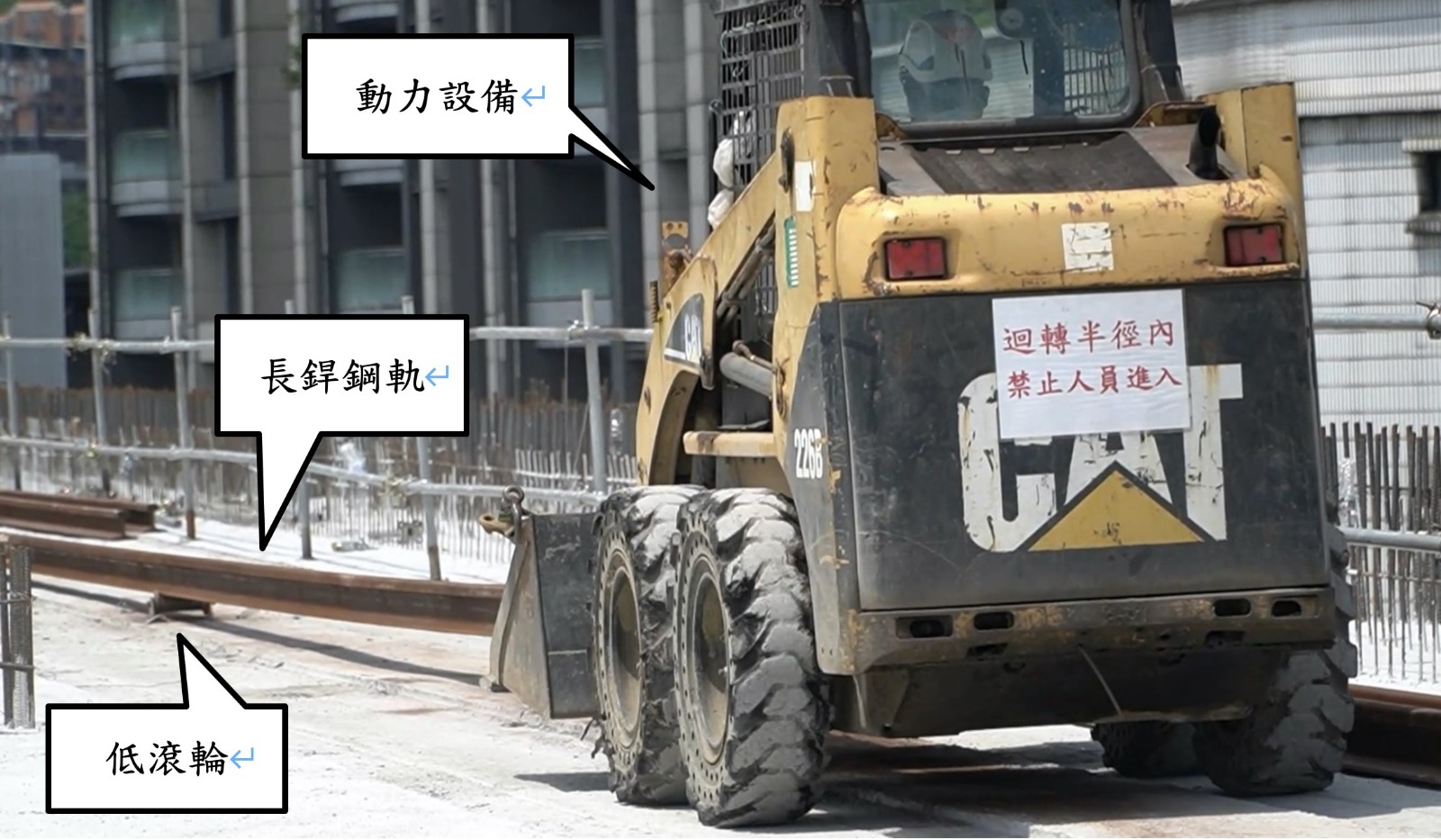 小山貓拖移鋼軌
