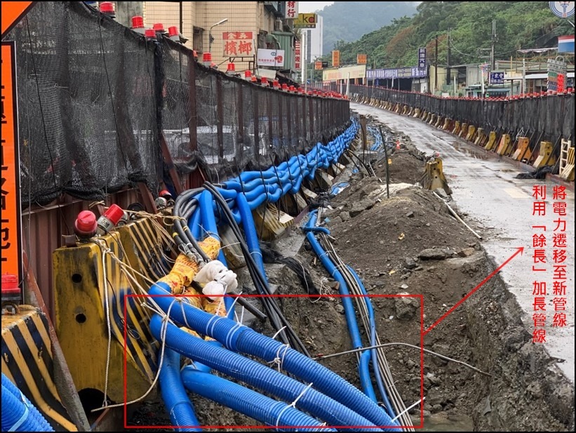 (利用「餘長」遷移管線及電力。