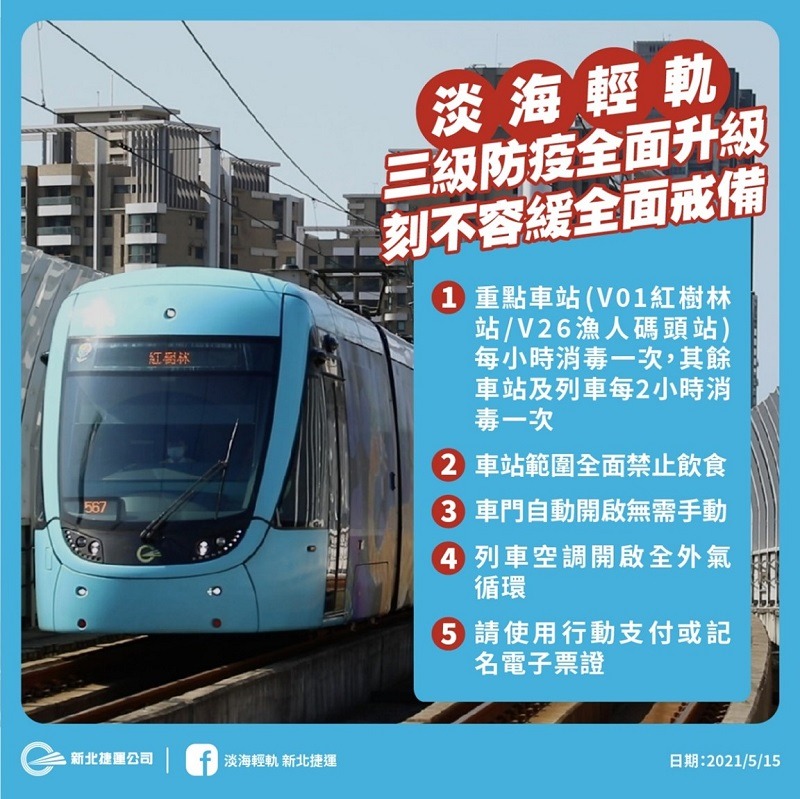 淡海輕軌防疫啟動