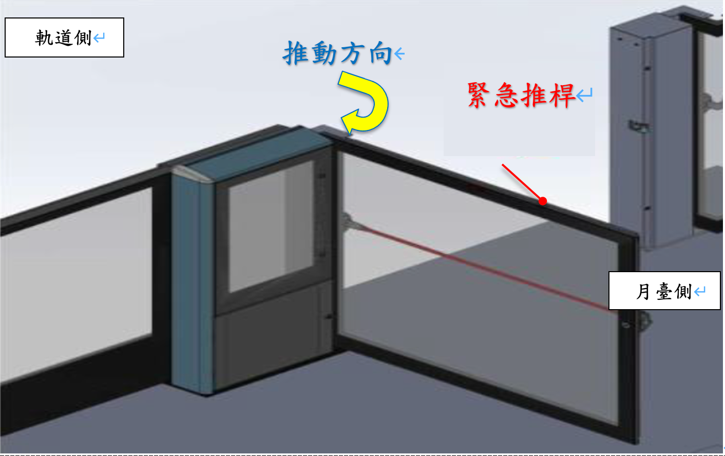 三鶯線逃生門示意圖