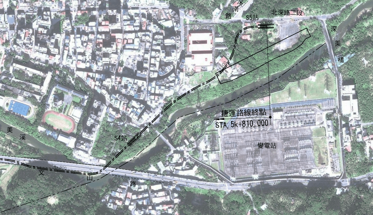 S4、S5及機廠站位示意圖