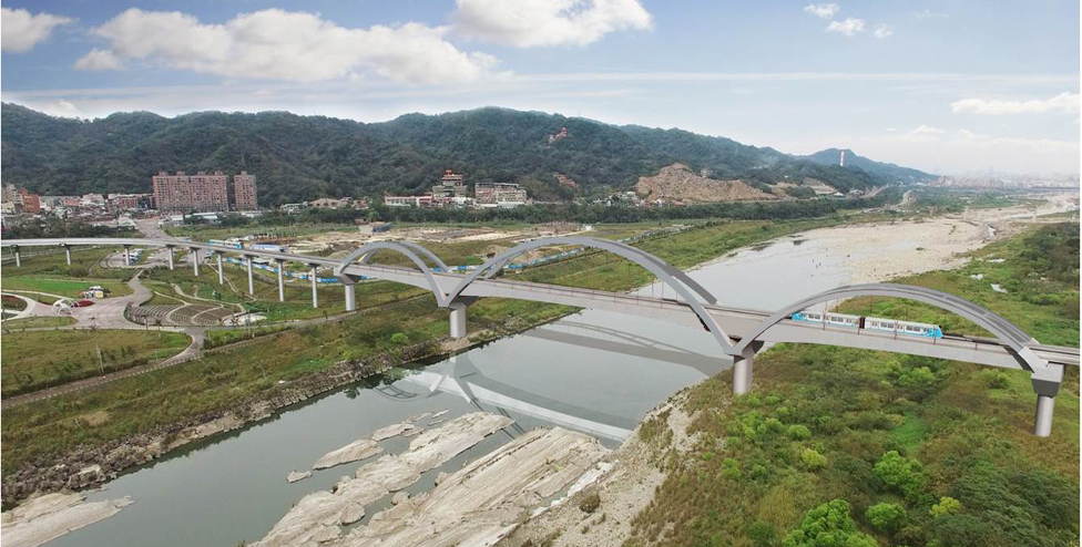 跨大漢溪複合鋼拱橋（PC箱型梁結合鋼拱肋）