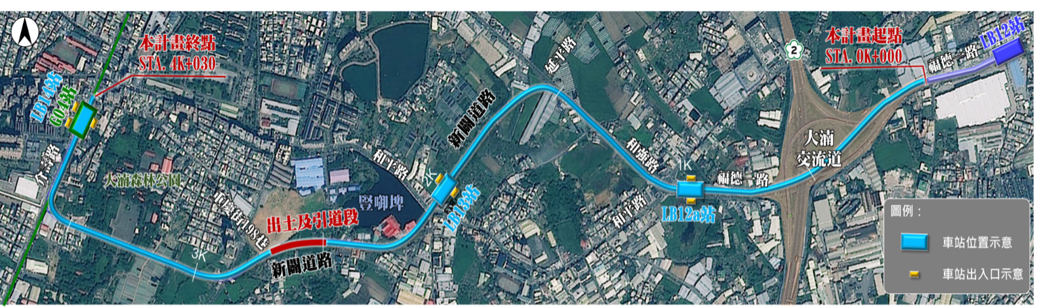 捷運三鶯線延伸桃園八德段路線圖