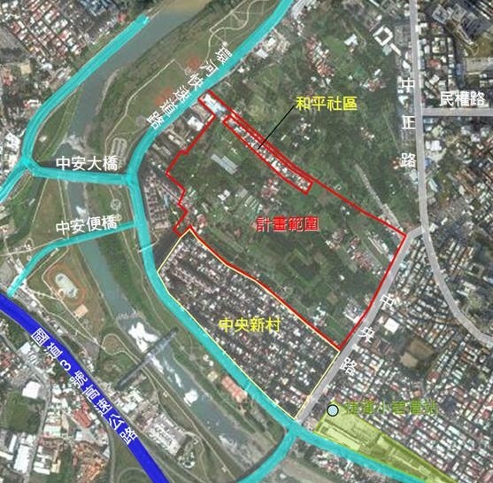 1：新店中央新村北側區段徵收開發案