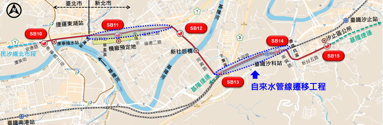 捷運汐東線路線圖