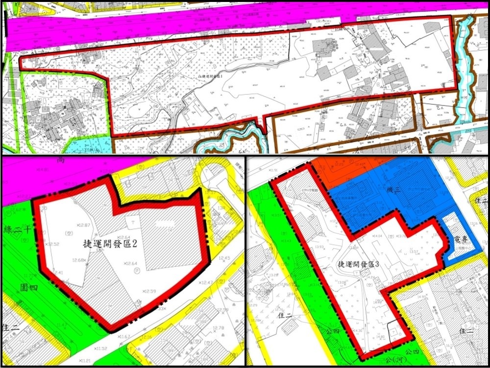 捷運開發區1、2、3計畫圖（尚在審議中，未定案）