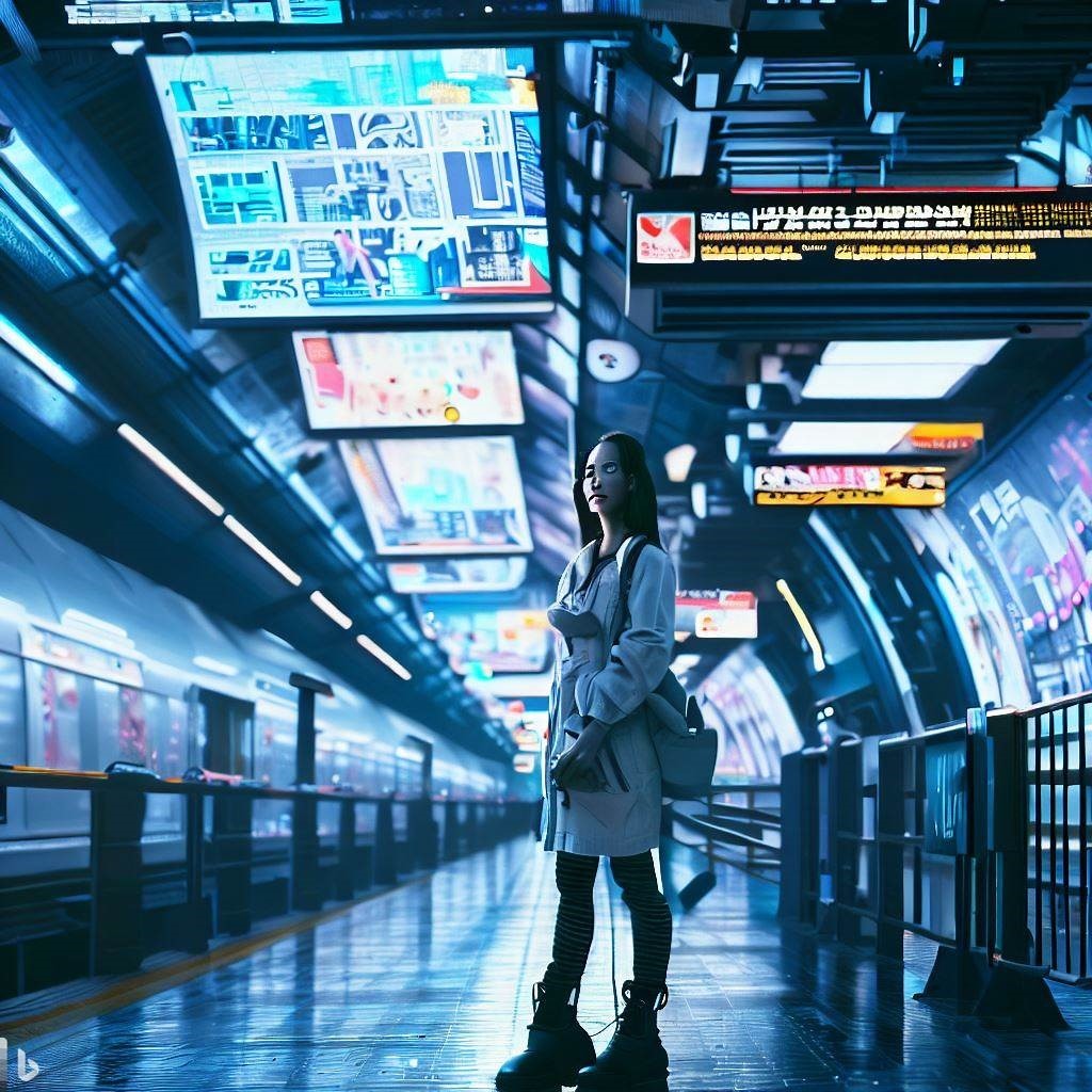 捷運車站AI繪圖