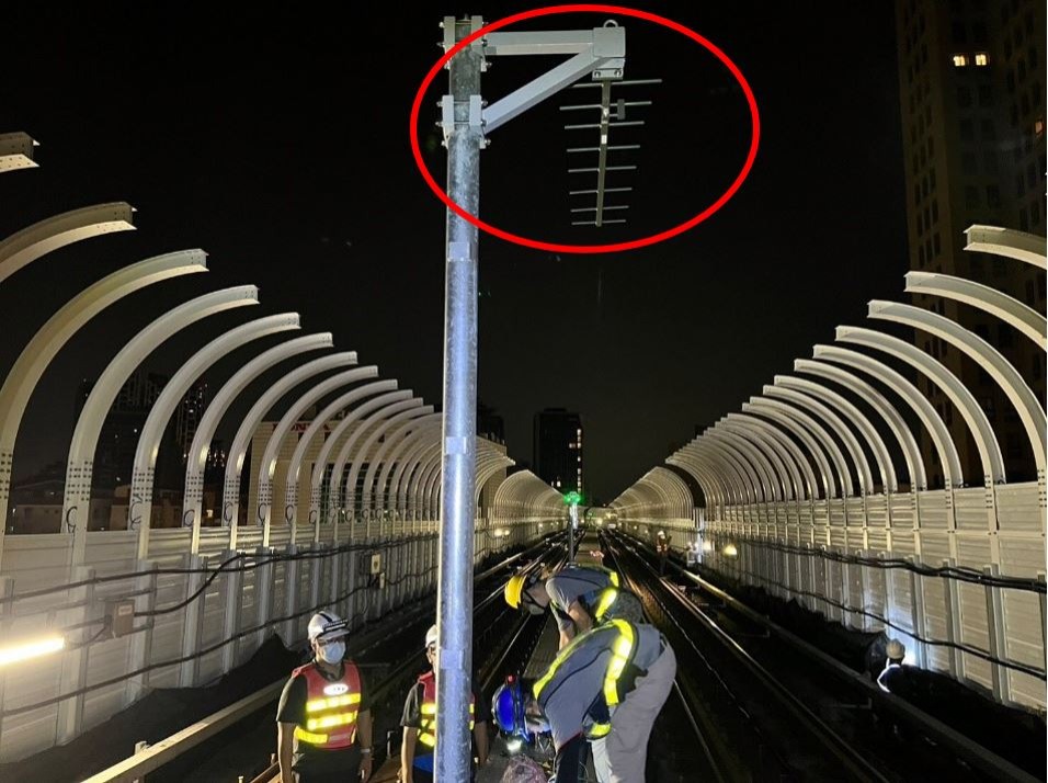 捷運新北環狀線Y15站無線電天線安裝