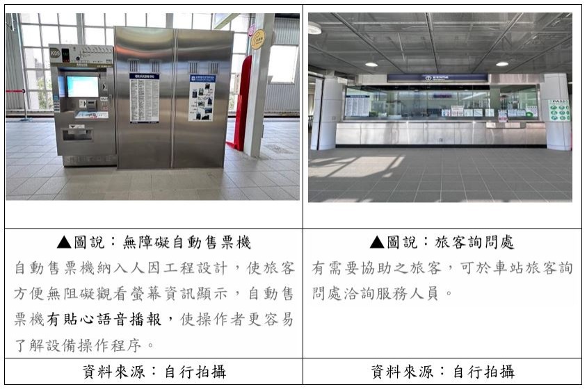 無障礙自動售票機及旅客詢問處