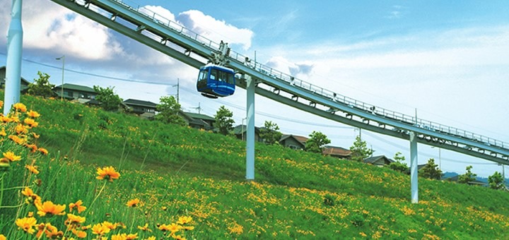 ▲運行中的Skyrail列車