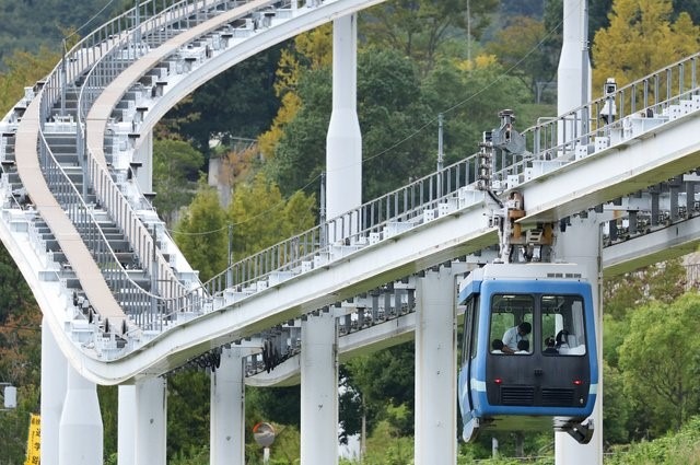 ▲運行中的Skyrail列車