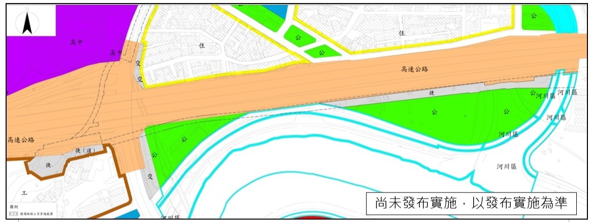 汐東捷運北市段都計計畫變更圖
