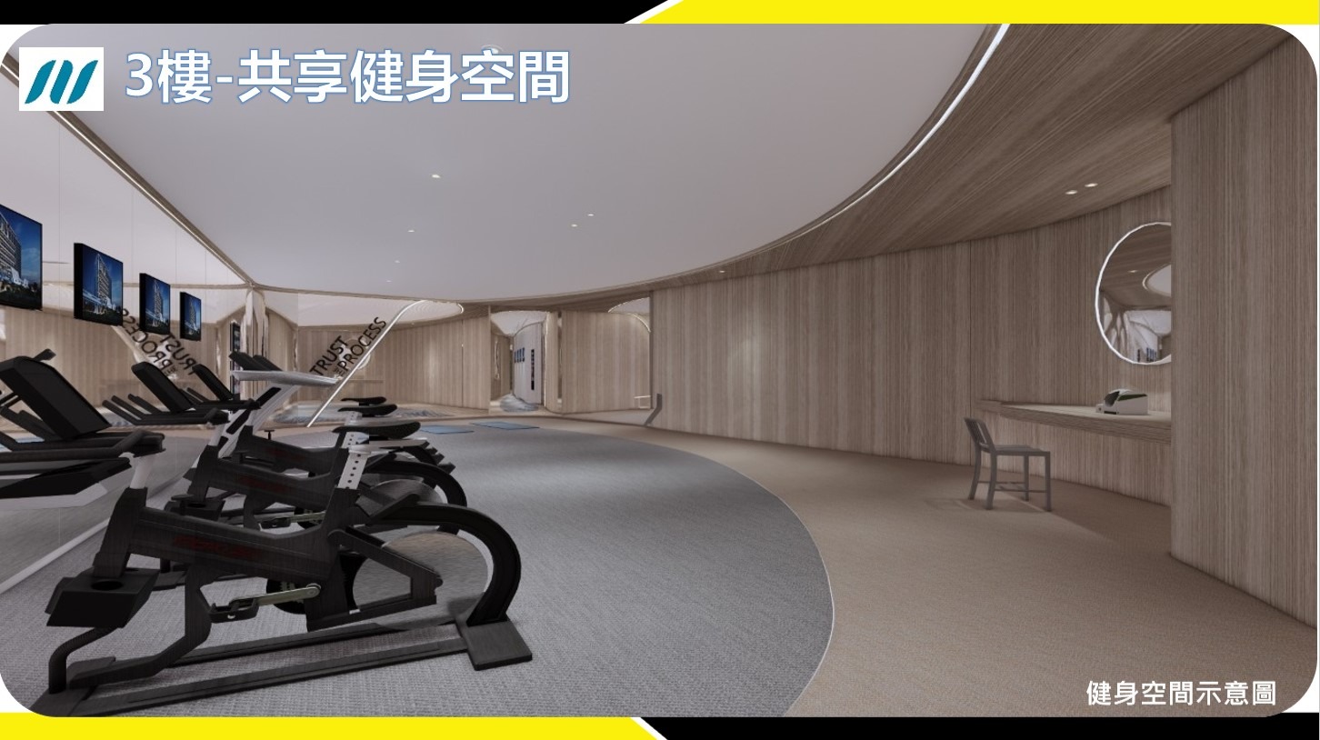 「新北環狀線秀朗橋站捷運開發案」3樓健身空間示意圖（內文