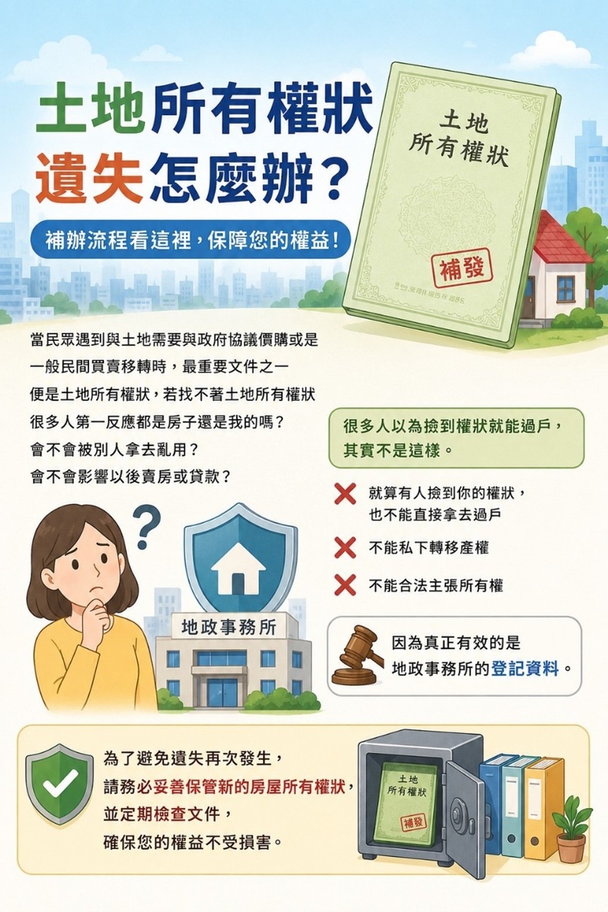土地權狀時該如何?