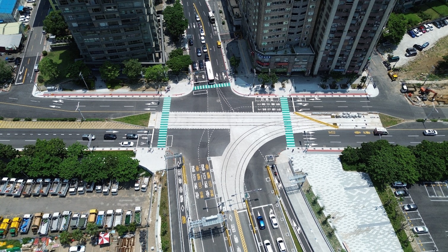 中山路二段與沙崙路口空拍照